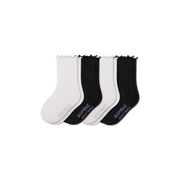 Bombas Junior Ruffle Rib Socks 4-Pack - Kids Seamless Toe Lightweight Socks