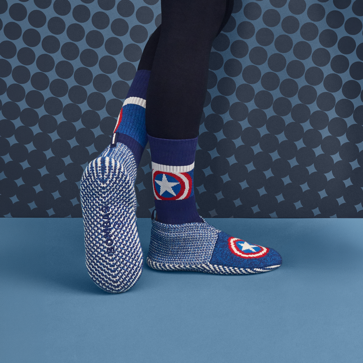 Marvel Bombas Adult Gripper Slipper