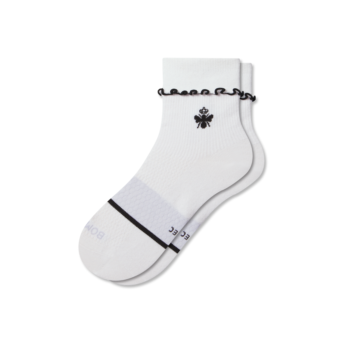 Bombas Women's Ruffle Sport Half Calf Socks 3-Pack, Lightweight Athletic Socks