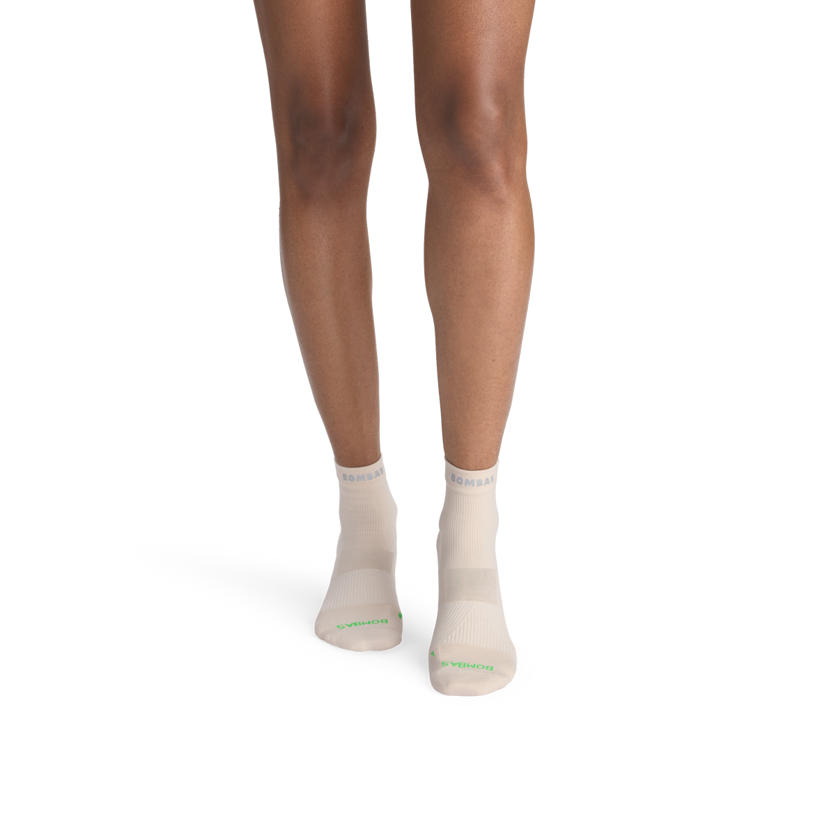 Bombas Women's RunPro Quarter Socks 6-Pack, Targeted Compression Running Socks