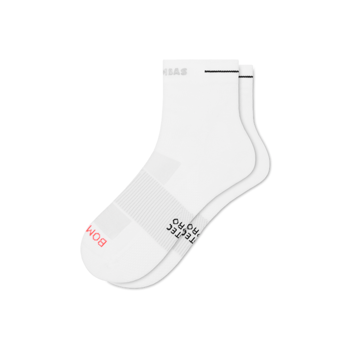 Bombas Women's RunPro Quarter Socks, Targeted Compression Running Socks