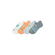 Bombas Youth Seaside Ankle Socks 4-Pack - Kids Midweight Seamless Socks