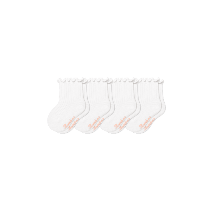 Bombas Baby Ruffle Rib Calf Socks 4-Pack (0-6 Months)