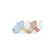 Bombas Junior Solids Ankle Socks 4-Pack - Kids Midweight Seamless Socks