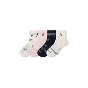 Bombas Women's Dinner Party Quarter Socks 4-Pack - Midweight Cushioned Socks