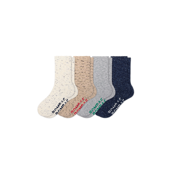 Bombas Men's Chunky Ragg Half Calf Sock 4-Pack