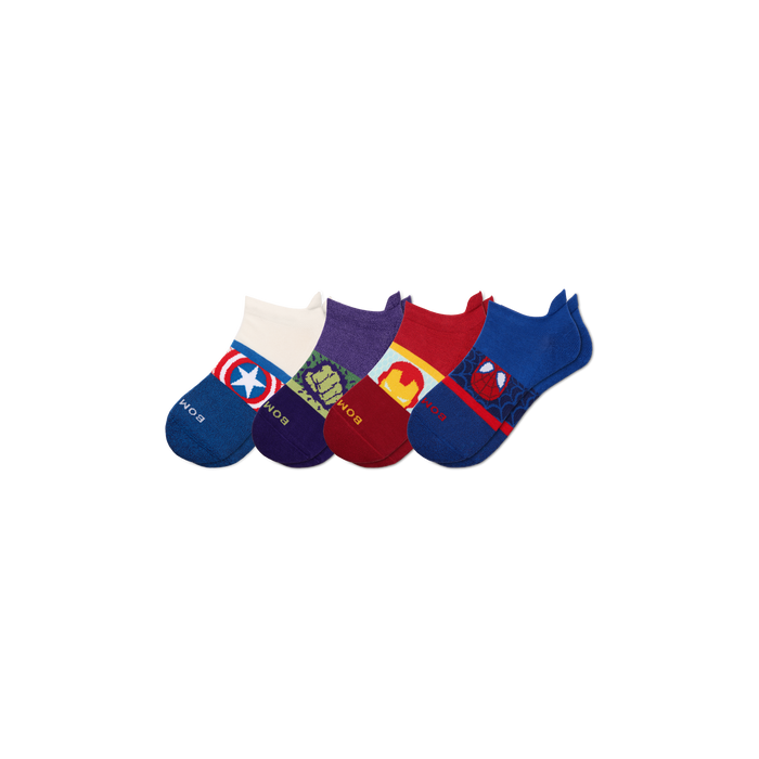 Marvel Bombas Adult Ankle Socks 4-Pack