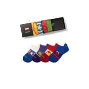 Marvel Bombas Youth Ankle Socks 4-Pack Gift Box - Captain America Iron Man Hulk Spider-Man