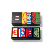 Marvel Bombas Youth Ankle Socks 4-Pack Gift Box - Captain America Iron Man Hulk Spider-Man