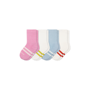 Bombas Junior Solids Calf Socks 4-Pack - Kids Midweight Seamless Socks