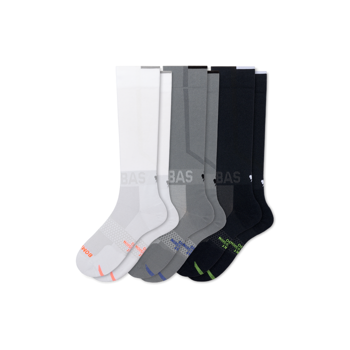 Bombas Men's Sport Compression Knee High Sock 3-Pack 20-30mmHg