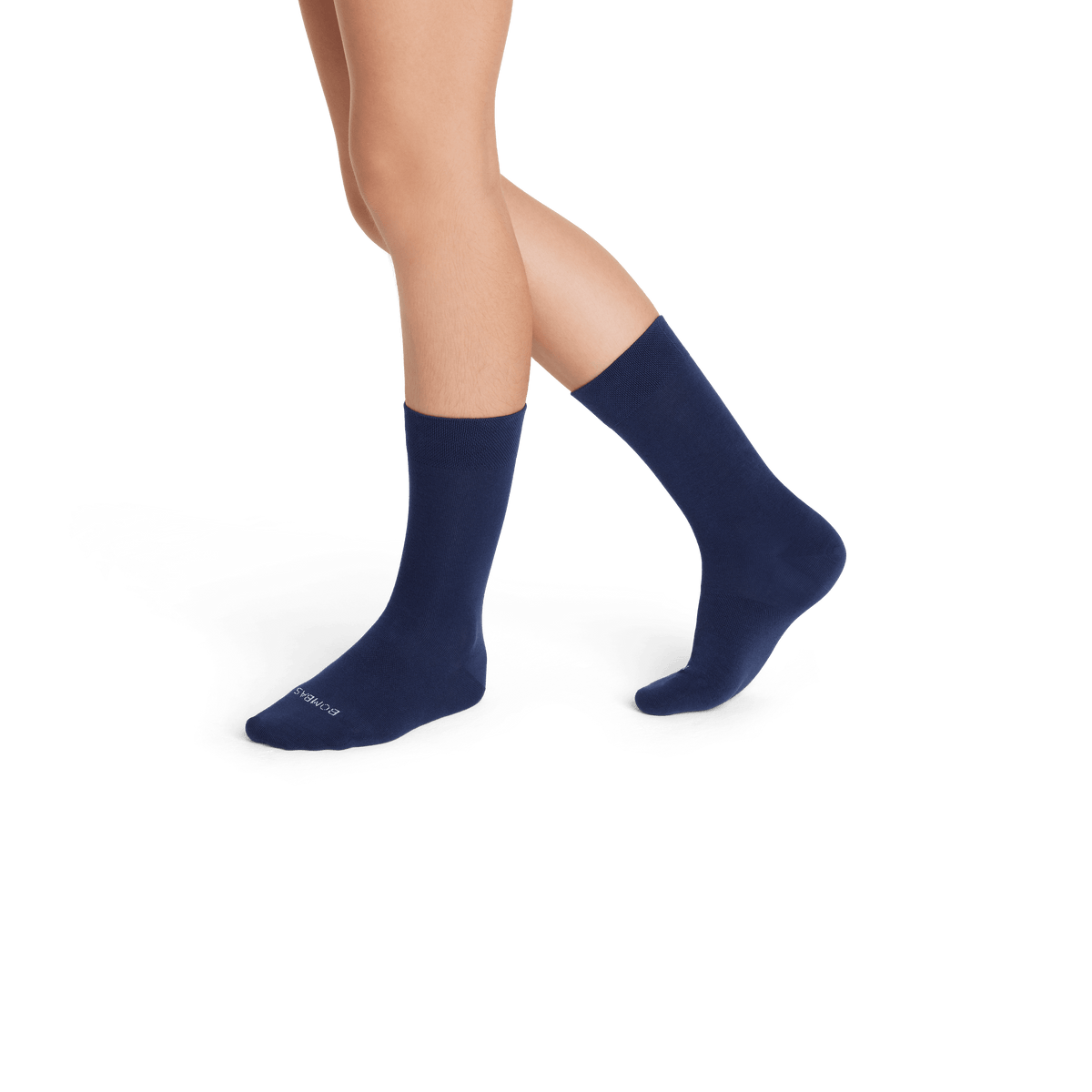 Bombas Youth Lightweight Calf Socks 4-Pack - Kids Flat Knit Seamless Toe Socks