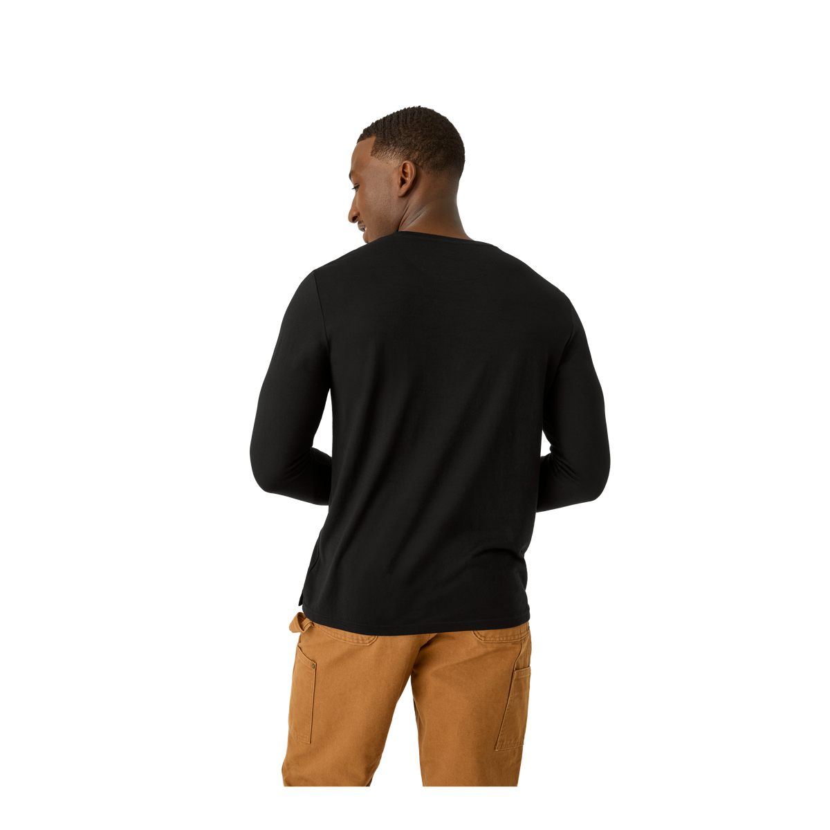 Bombas Men's Merino Wool Blend Crew Neck Long Sleeve T-Shirt 3-Pack