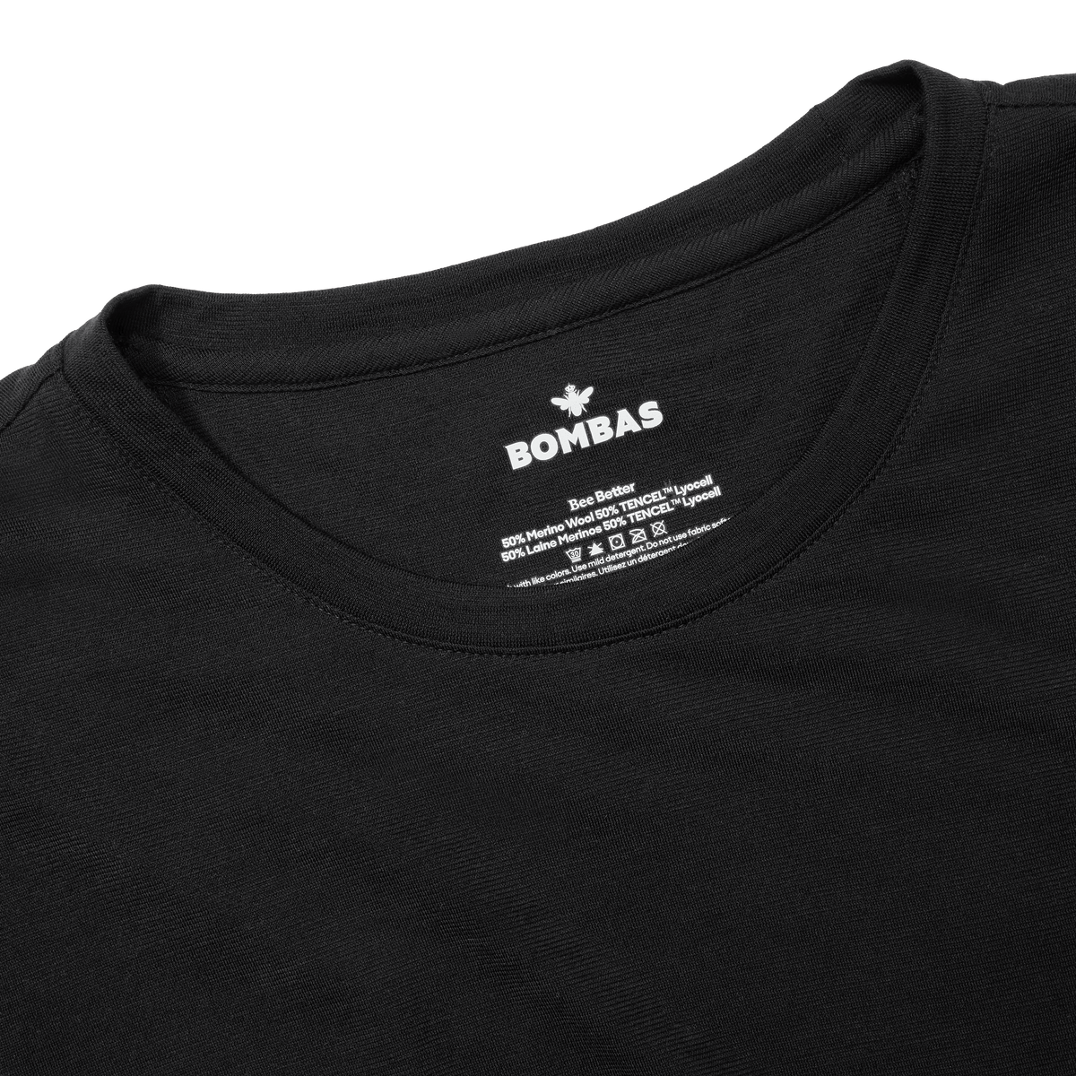 Bombas Men's Merino Wool Blend Crew Neck Long Sleeve T-Shirt 3-Pack