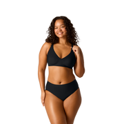 Bombas Women's No Show Plunge Bralette + High Rise Brief Pack