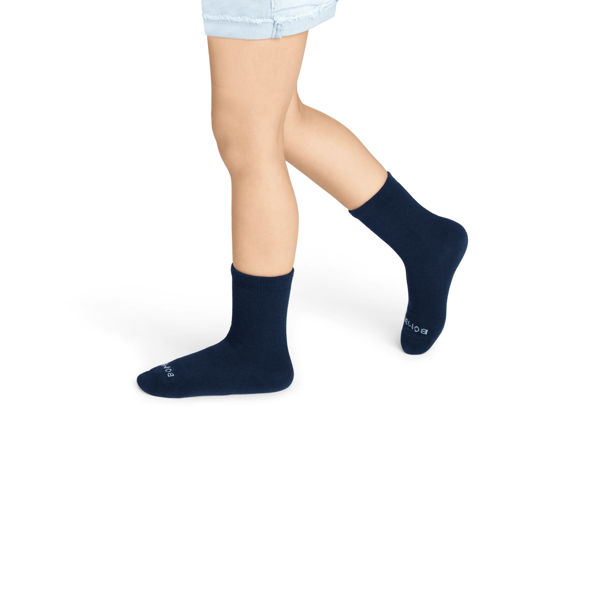 Bombas Junior Lightweight Calf Socks 4-Pack - Kids Seamless Toe Thin Socks