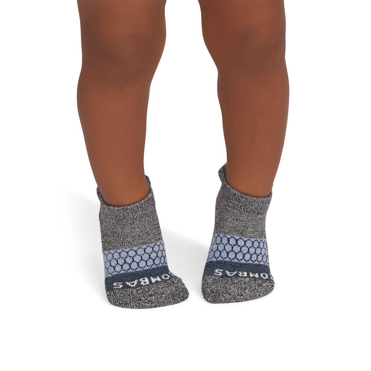 Bombas Toddler Tri-Block Gripper Ankle Socks 6-Pack - Kids Non-Slip Socks