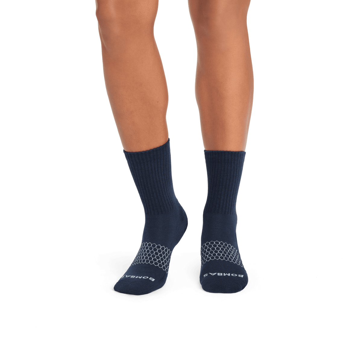 Bombas Women's Solids Half Calf Socks - Midweight Cushioned Stay-Up Socks