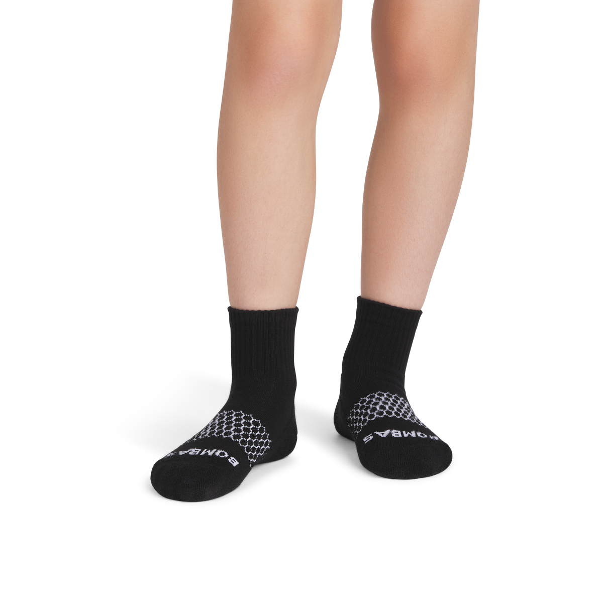 Bombas Youth Solids Quarter Socks 4-Pack - Kids Seamless Toe Arch Support Socks