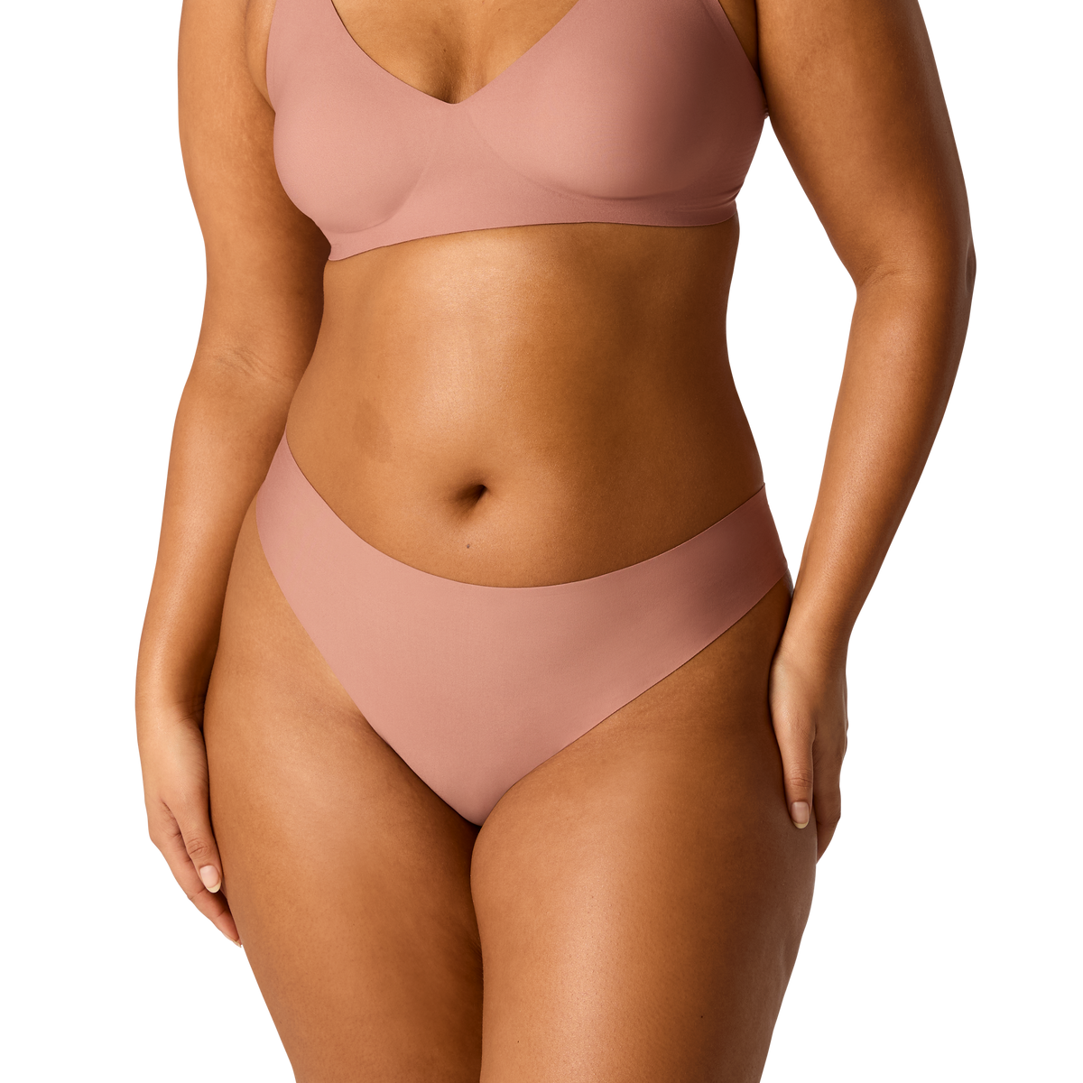 Bombas Women's No Show Plunge Bralette + Thong Pack