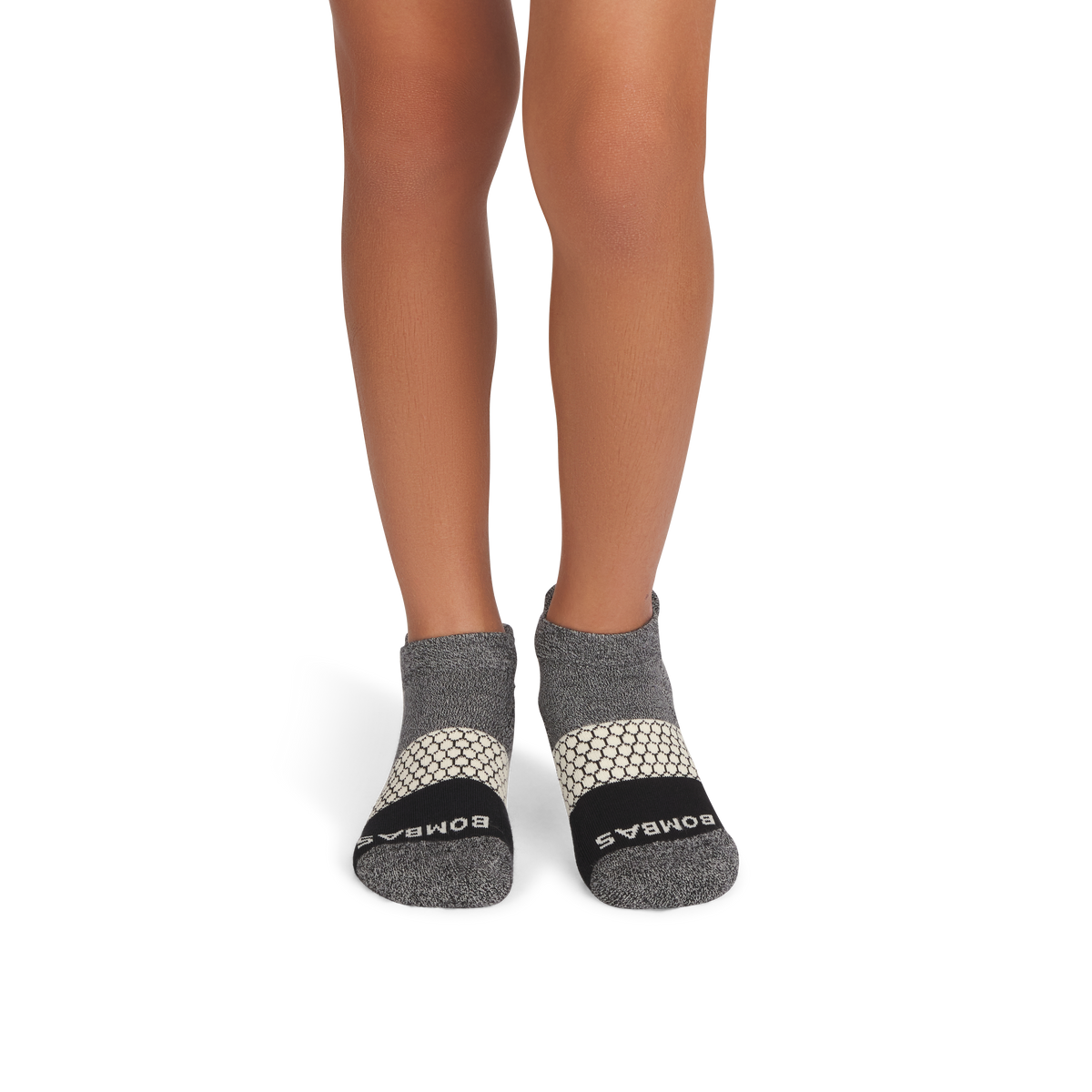 Bombas Youth Tri-Block Ankle Socks 6-Pack - Kids Midweight Cotton Socks