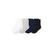 Bombas Junior Lightweight Calf Socks 4-Pack - Kids Seamless Toe Thin Socks