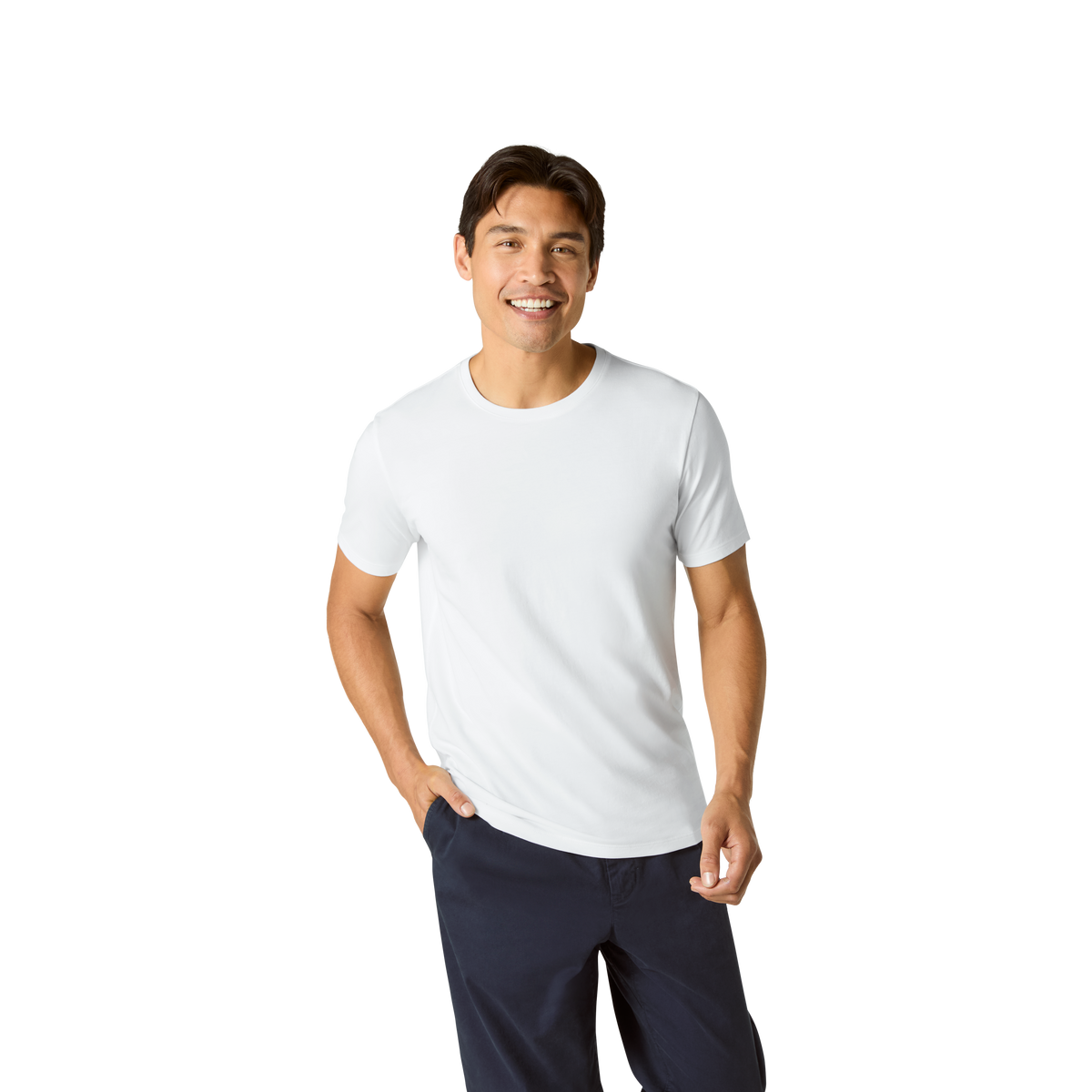 Bombas Men's Pima Cotton Slim Crew Neck T-Shirt 6-Pack
