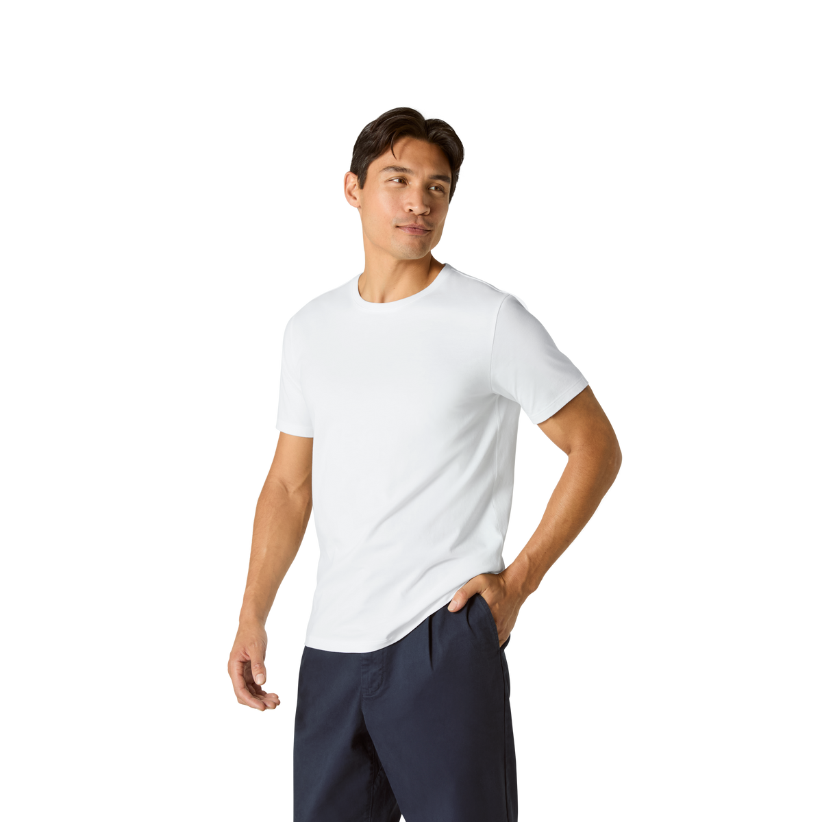 Bombas Men's Pima Cotton Slim Crew Neck T-Shirt 3-Pack