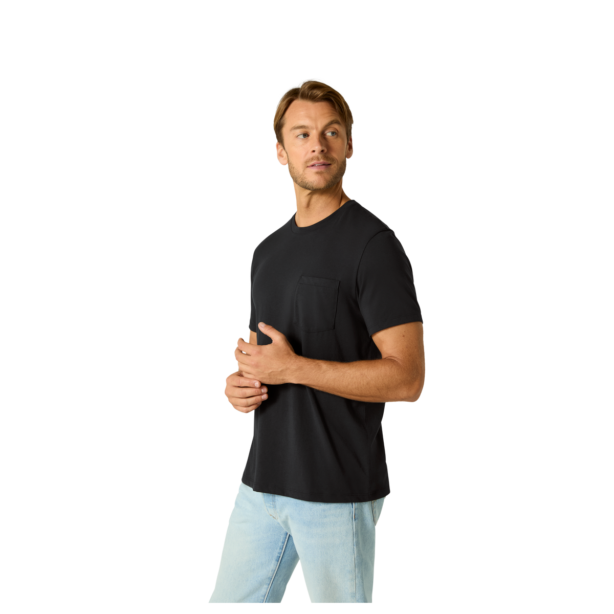 Bombas Men's Pima Cotton Pocket Crew Neck T-Shirt