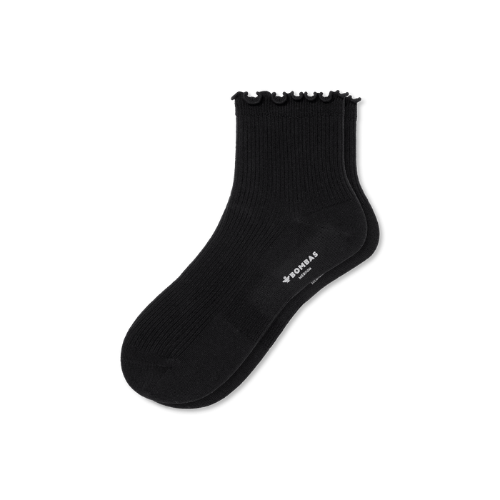 Bombas Women's Ruffle Rib Quarter Socks