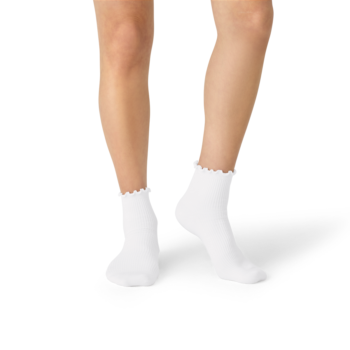 Bombas Women's Ruffle Rib Quarter Socks 8-Pack - Lightweight Frilled Cuff Socks