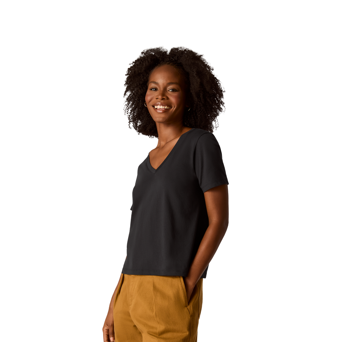 Bombas Women's Pima Cotton V-Neck T-Shirt 3-Pack
