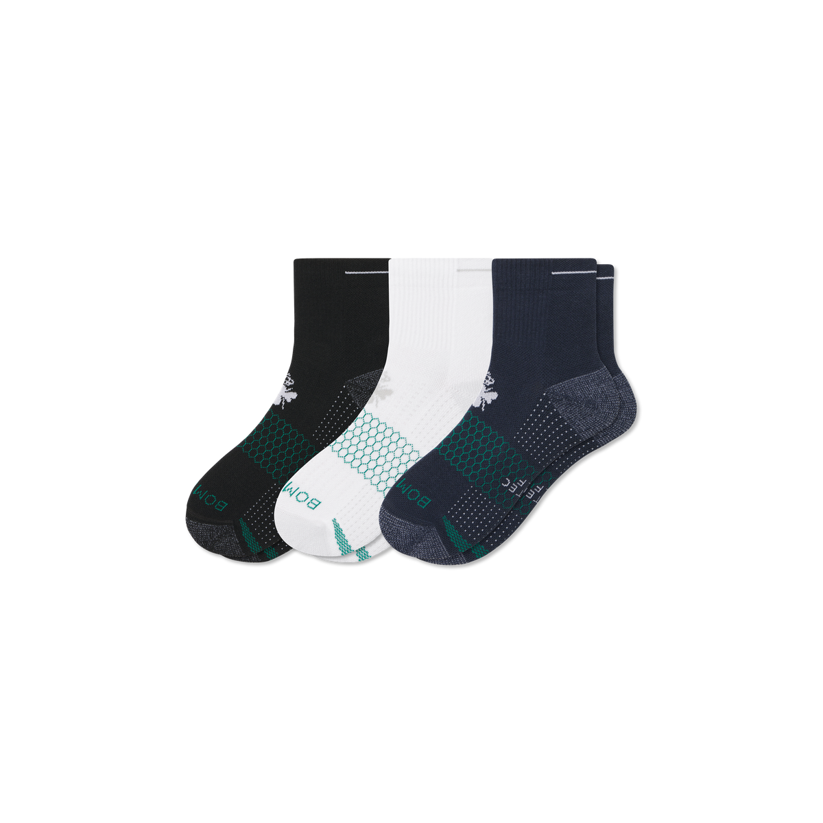 Bombas Men's Golf Quarter Sock 3-Pack