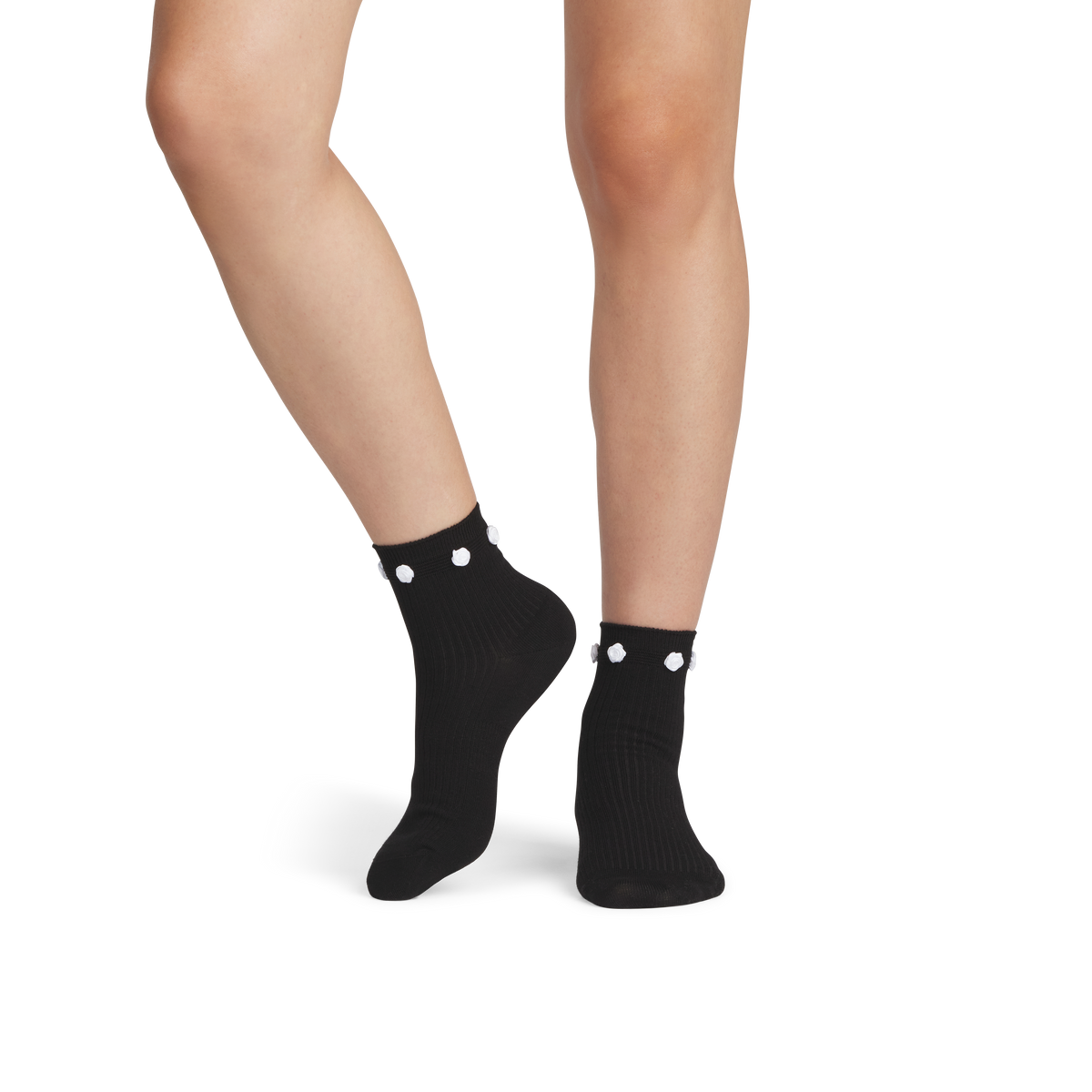 Bombas Women's Rosette True Rib Quarter Socks