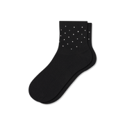 Bombas Women's Rhinestone Rib Quarter Socks