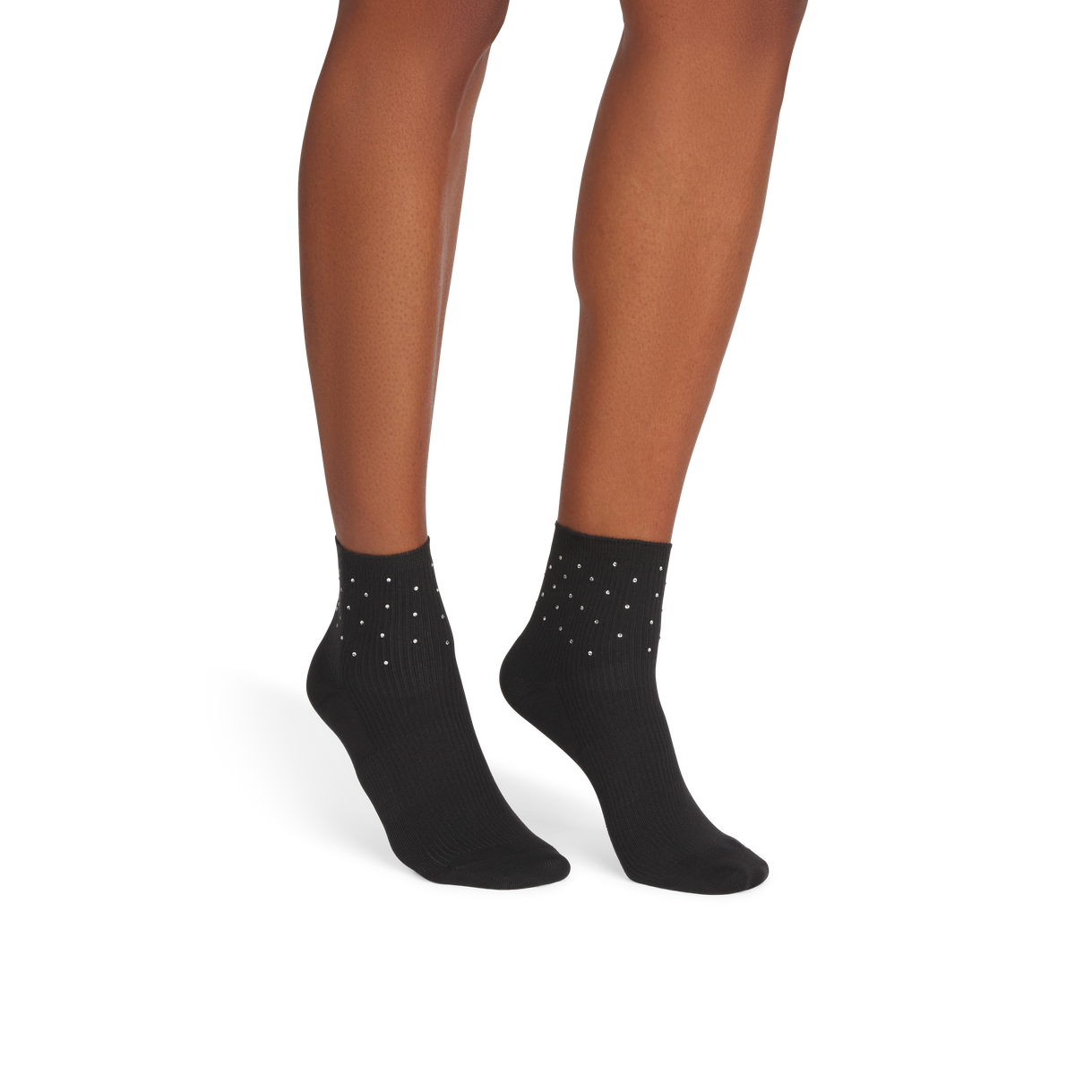 Bombas Women's Rhinestone Rib Quarter Socks