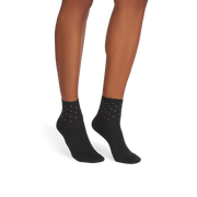 Bombas Women's Rhinestone Rib Quarter Socks
