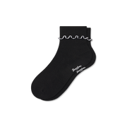 Bombas Women's Ruffle Rib Half Calf Socks - Lightweight Frilled Cuff Socks