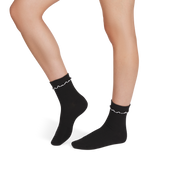 Bombas Women's Ruffle Rib Half Calf Socks - Lightweight Frilled Cuff Socks