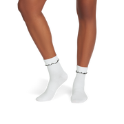Bombas Women's Ruffle Rib Half Calf Socks 4-Pack - Lightweight Frilled Cuff Socks