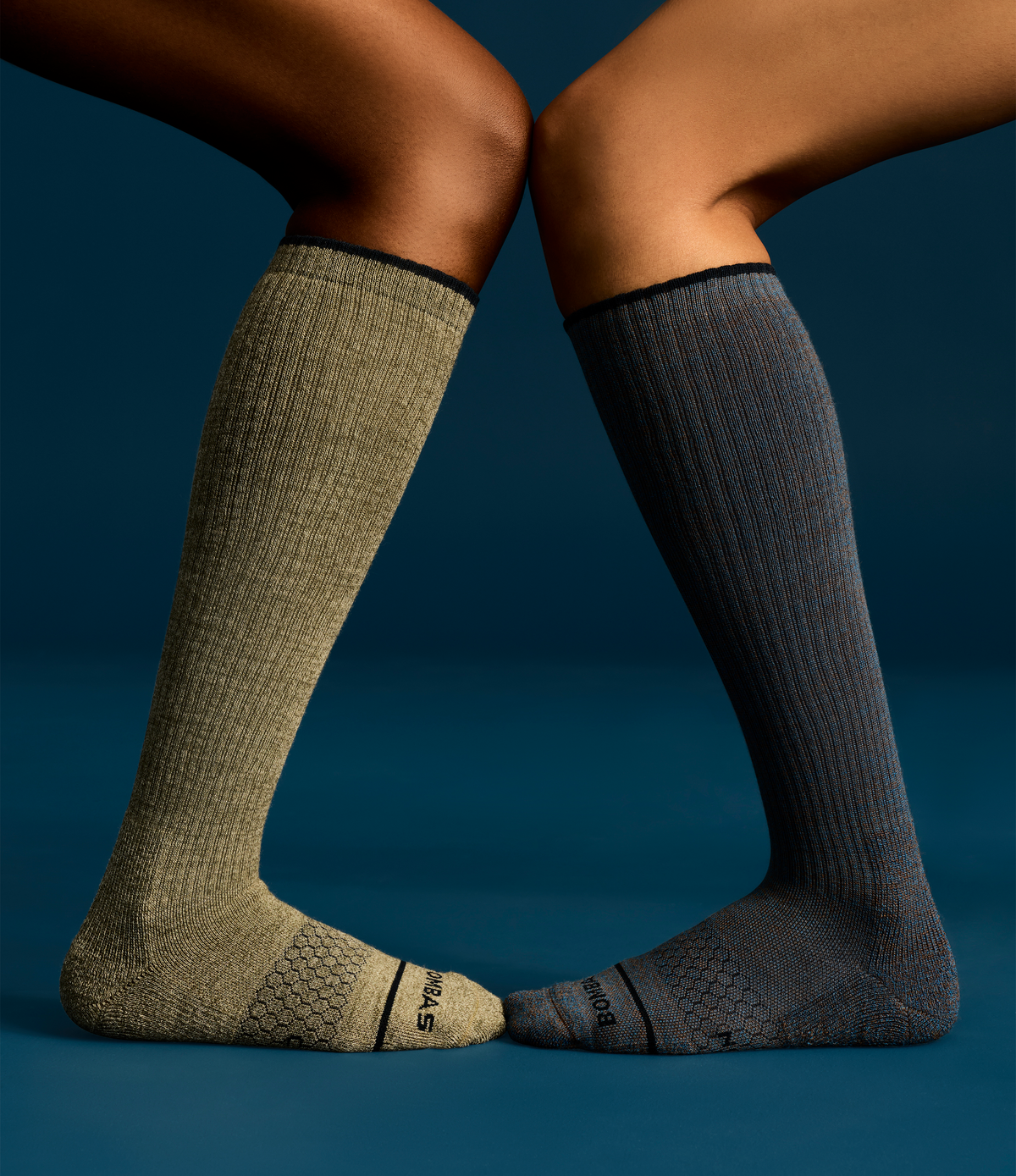 Bombas Women's Merino Wool Blend Everyday Compression Knee High Sock 6-Pack 15-20mmHg