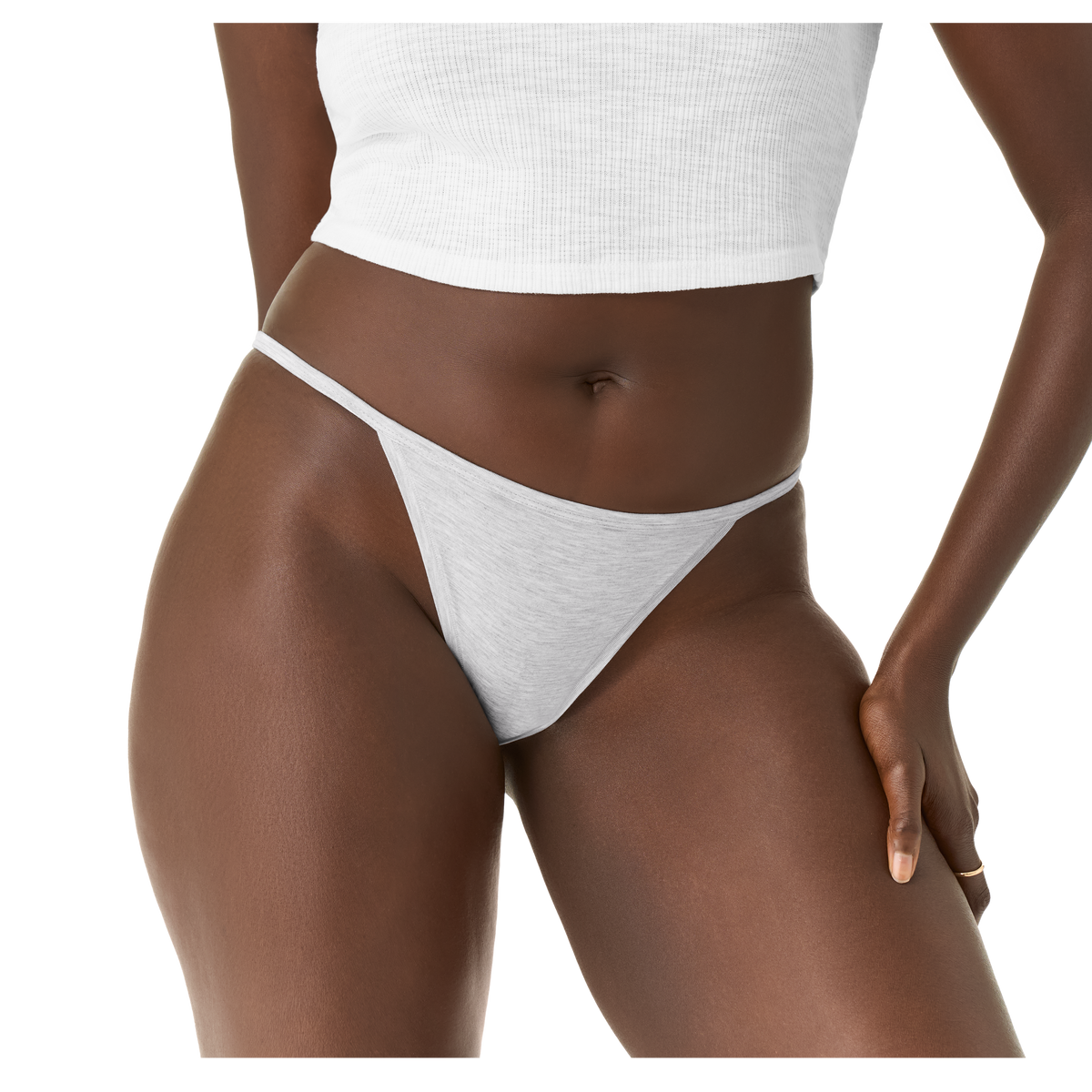 Bombas Women's Super Soft Scoop Bralette + String Bikini Pack