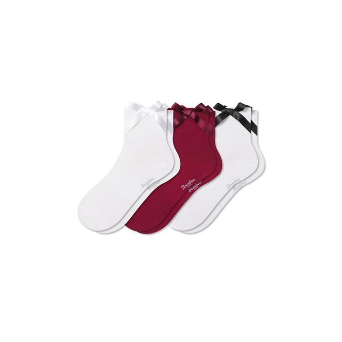 Bombas Women's Lightweight Bow Quarter Sock 3-Pack