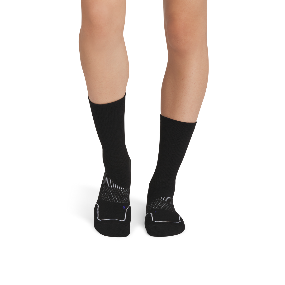 Bombas Women's Run Half Calf Socks, Lightweight Breathable Running Socks