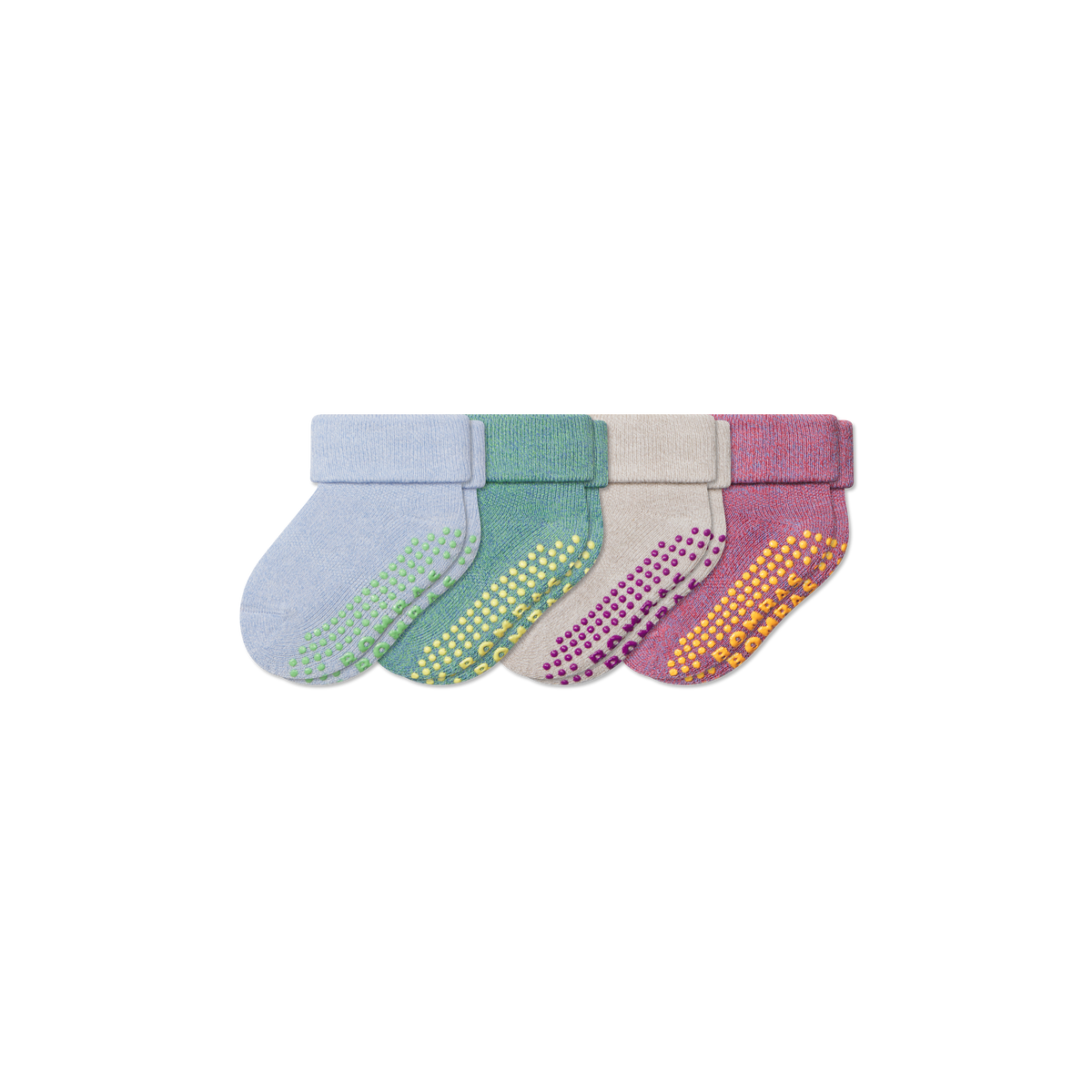 Bombas Baby Gripper Socks 4-Pack 6-12 Months - Non-Slip Baby Socks
