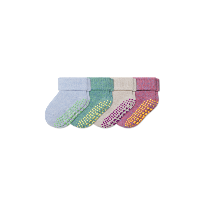 Bombas Baby Gripper Socks 4-Pack 6-12 Months - Non-Slip Baby Socks