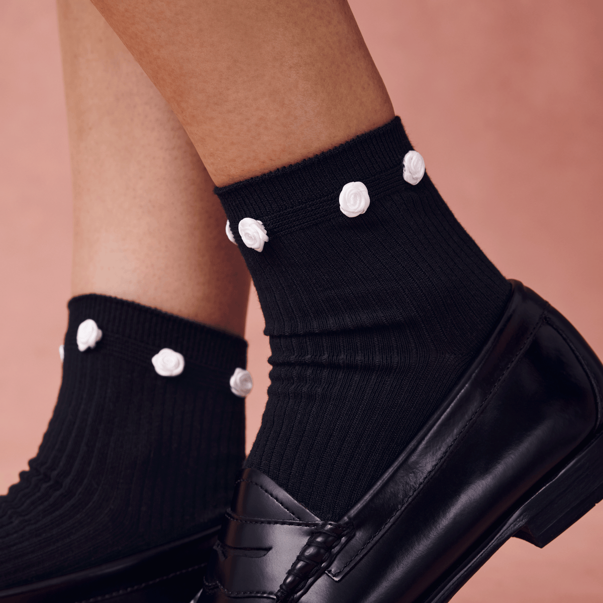 Bombas Women's Rosette True Rib Quarter Socks