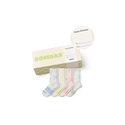 Bombas Youth Celebration Calf Socks 4-Pack Gift Box - Kids Tie-Dye Seamless Toe Socks