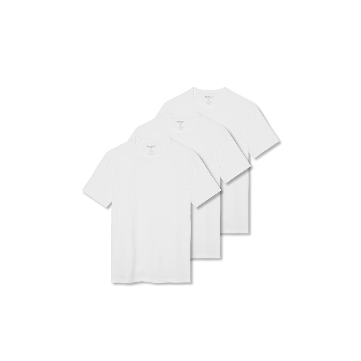 Bombas Men's Pima Cotton Slim Crew Neck T-Shirt 3-Pack
