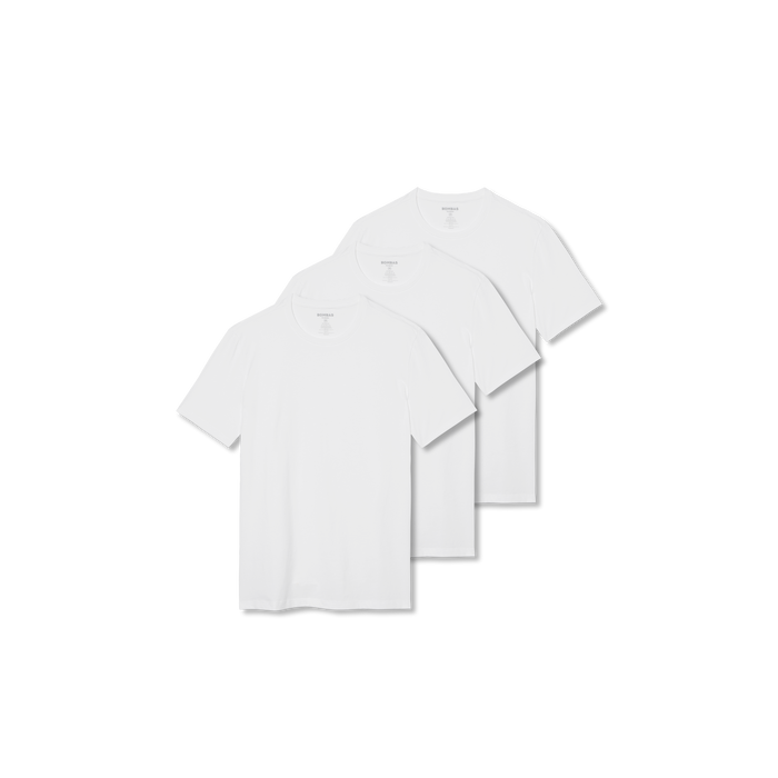 Bombas Men's Pima Cotton Slim Crew Neck T-Shirt 3-Pack